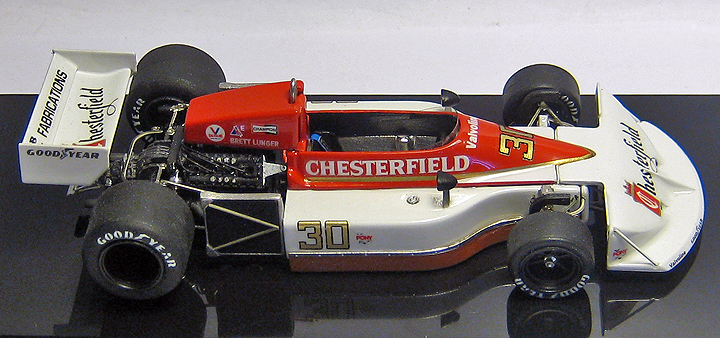 Brett Lunger 1/43 Scale Spark S7271 March 761 Chesterfield  Long Beach GP 1977